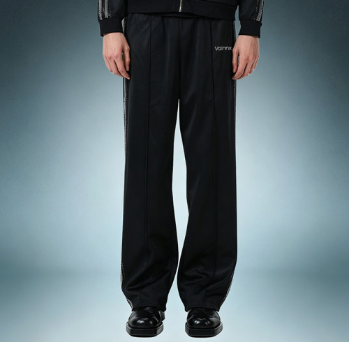 Custom Stripe Elastic Waist Pants | Wide Leg Jogger Pants | Wrinkle Resistant Quick Dry Pants