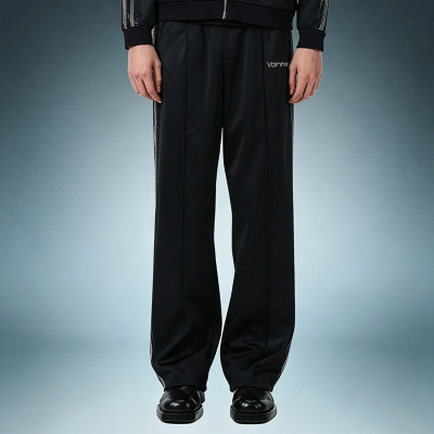 Custom Stripe Elastic Waist Pants | Wide Leg Jogger Pants | Wrinkle Resistant Quick Dry Pants