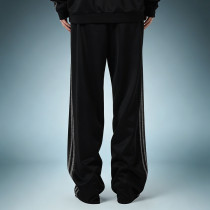 Custom Stripe Elastic Waist Pants | Wide Leg Jogger Pants | Wrinkle Resistant Quick Dry Pants