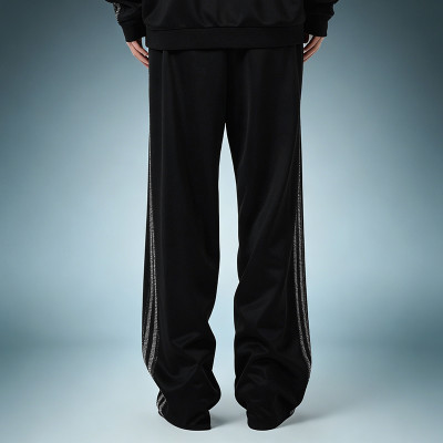 Custom Stripe Elastic Waist Pants | Wide Leg Jogger Pants | Wrinkle Resistant Quick Dry Pants