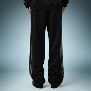 Custom Stripe Elastic Waist Pants | Wide Leg Jogger Pants | Wrinkle Resistant Quick Dry Pants