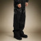 Custom Streetwear Washed Jeans | Straight Leg Denim Pants | Rhinestone Embroidery Jeans
