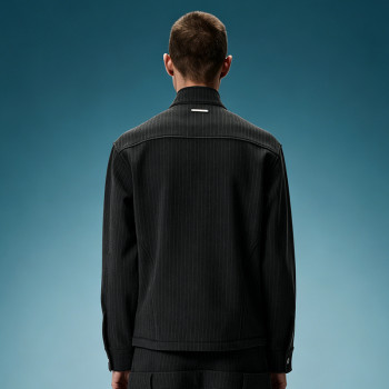 Custom Mandarin Collar Jacket | Asymmetric Diagonal Metal Button Jacket | Stand Collar Jacket