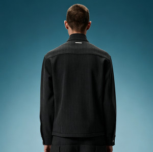 Custom Mandarin Collar Jacket | Asymmetric Diagonal Metal Button Jacket | Stand Collar Jacket