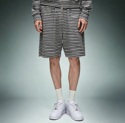 Custom Casual Sports Shorts | Men's Stripe Knee Length Shorts | Drawstring Waist Cotton Shorts