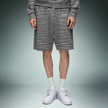 Custom Casual Sports Shorts | Men's Stripe Knee Length Shorts | Drawstring Waist Cotton Shorts