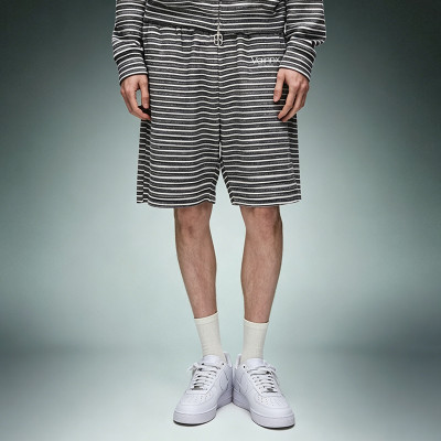 Custom Casual Sports Shorts | Men's Stripe Knee Length Shorts | Drawstring Waist Cotton Shorts