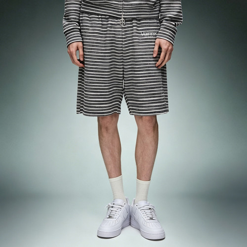 Custom Casual Sports Shorts | Men's Stripe Knee Length Shorts | Drawstring Waist Cotton Shorts