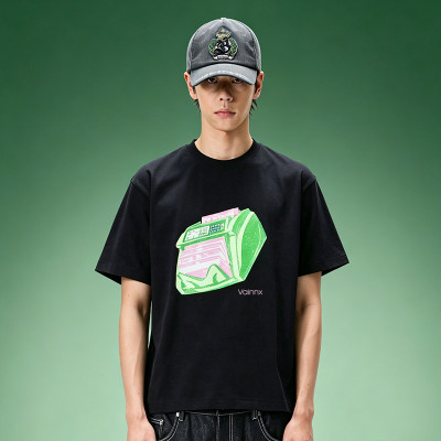 Custom Streetwear T-Shirt | 100% Cotton Short Sleeve Tee | Screen Print Oversized Drop Shoulder T-Shirt
