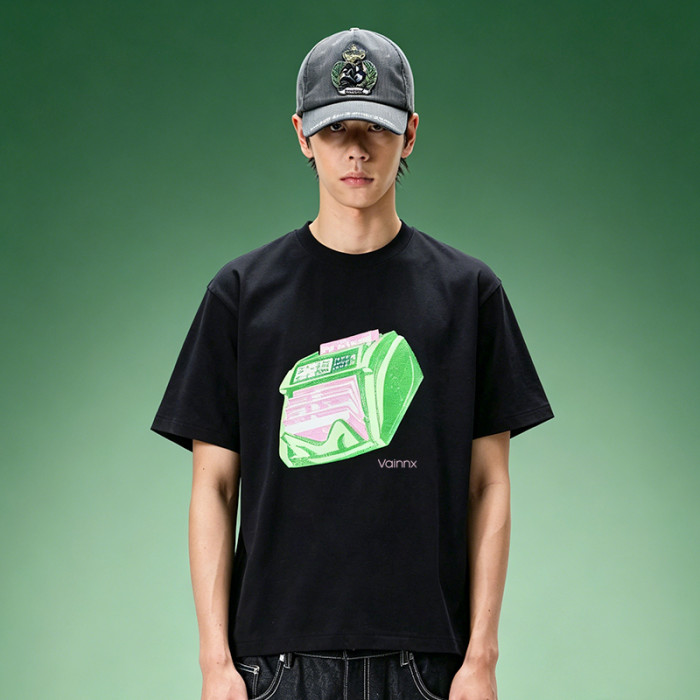 Custom Streetwear T-Shirt | 100% Cotton Short Sleeve Tee | Screen Print Oversized Drop Shoulder T-Shirt