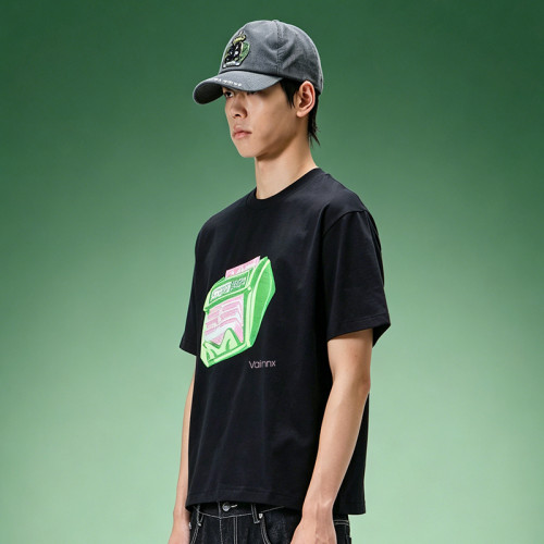Custom Streetwear T-Shirt | 100% Cotton Short Sleeve Tee | Screen Print Oversized Drop Shoulder T-Shirt