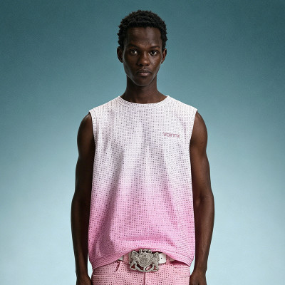 Custom Lightweight Breathable T-shirt | Rhinestone Sleeveless Tee | Gradient Streetwear Sleeveless Tee