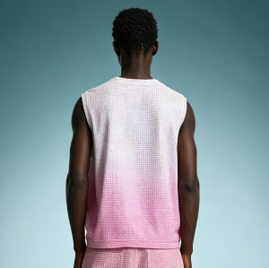 Custom Lightweight Breathable T-shirt | Rhinestone Sleeveless Tee | Gradient Streetwear Sleeveless Tee