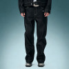 Custom Acid Wash Stripe Jeans | Straight Leg Denim Jeans | Streetwear Apparel Manufacturer