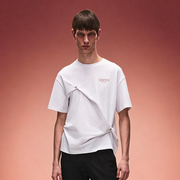 Custom Artistic Asymmetrical Tee | High Quality T-shirt Manufacturer | Designer Streetwear Short Sleeve Tee