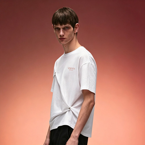 Custom Artistic Asymmetrical Tee | High Quality T-shirt Manufacturer | Designer Streetwear Short Sleeve Tee