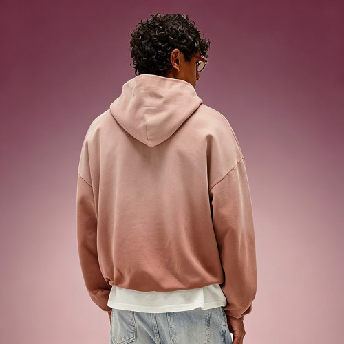 Custom Streetwear Zipper Hoodie | Boxy Heavyweight Sun Fade Hoodie | 100% Cotton Screen Print Hoodie
