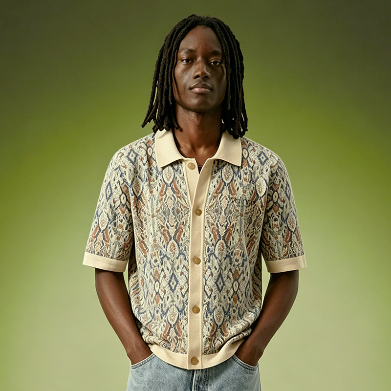 Button Down Men's T-Shirt