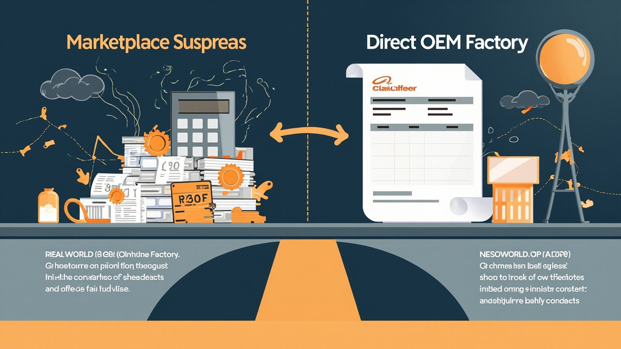 Cost comparison marketplace supplier vs direct OEM factory