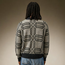 Custom V-Neck Cardigan Sweater | Streetwear Oversized Sweater Wholesale | Unisex Boxy Layering Men's Knit Jacket