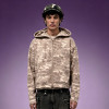 Custom Camo Pigment Print Cropped Hoodie | Y2K 300GSM Cotton Hoodie | Fleece Full Zip Hoodie Wholesale