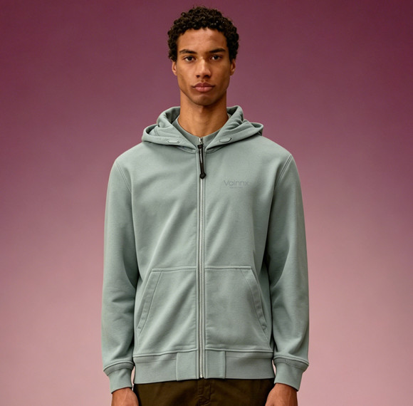 Custom Solid Color Hoodie | Casual Oversized Men's Zipper Hoodie | Apparel Streetwear Manufacturer