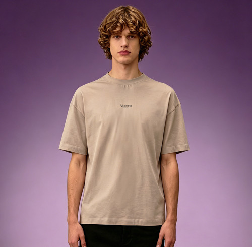 Custom Drop Shoulder Tee | Print Boxy Oversized Crew Neck T-Shirt | 240GSM Combed Cotton T-shirt