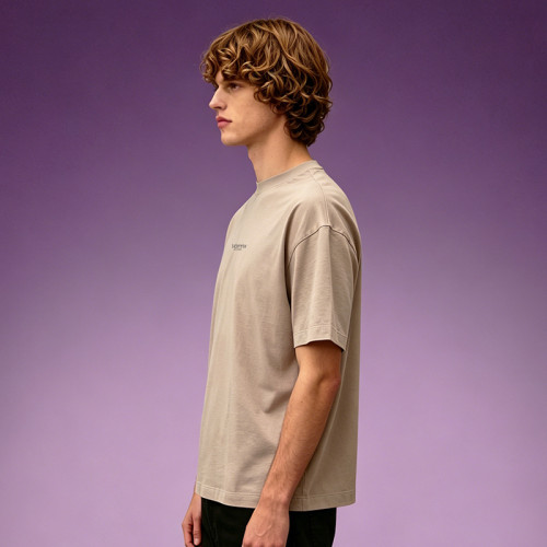 Custom Drop Shoulder Tee | Print Boxy Oversized Crew Neck T-Shirt | 240GSM Combed Cotton T-shirt