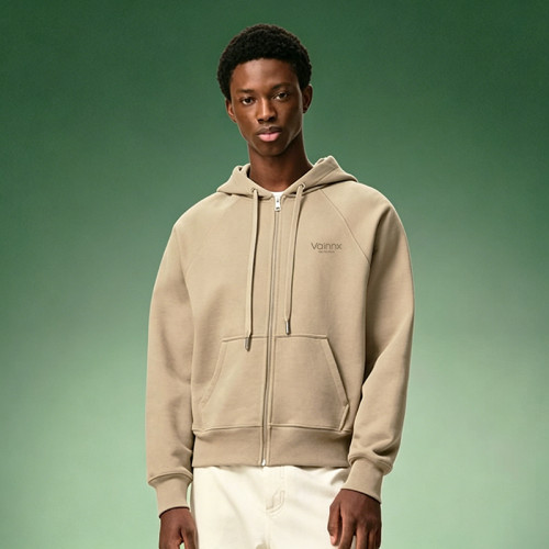 Custom Crop Fit Luxury Hoodie | Drop Shoulder Men's Zipper Hoodie | Thick Cotton Breathable Hoodie