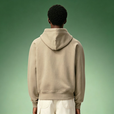 Custom Crop Fit Luxury Hoodie | Drop Shoulder Men's Zipper Hoodie | Thick Cotton Breathable Hoodie