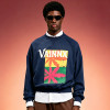 Custom Oversized Thick Cotton Sweatshirt | Crop Fit Pullover Hoodie | Men's Retro Printed Crewneck Sweatshirt