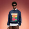 Custom Oversized Thick Cotton Sweatshirt | Crop Fit Pullover Hoodie | Men's Retro Printed Crewneck Sweatshirt