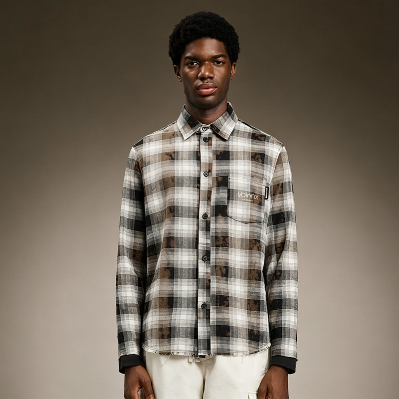 Bleached flannel shirt