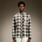 Custom Plaid Flannel Shirt for Men | Distressed Raw Hem Streetwear Long Sleeve | Men's Streetwear Shirt