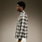 Custom Plaid Flannel Shirt for Men | Distressed Raw Hem Streetwear Long Sleeve | Men's Streetwear Shirt