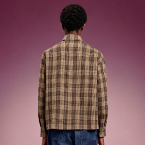 Custom Boxy Fit Double Pocket Overshirt | Baggy Drop Shoulder Streetwear | Men's Plaid Flannel Shacket