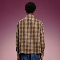 Custom Boxy Fit Double Pocket Overshirt | Baggy Drop Shoulder Streetwear | Men's Plaid Flannel Shacket