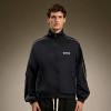 Custom Stripe Windbreaker Jacket | Men's Lightweight Jacket | Retro Funnel Neck Zip Up Athletic Jacket