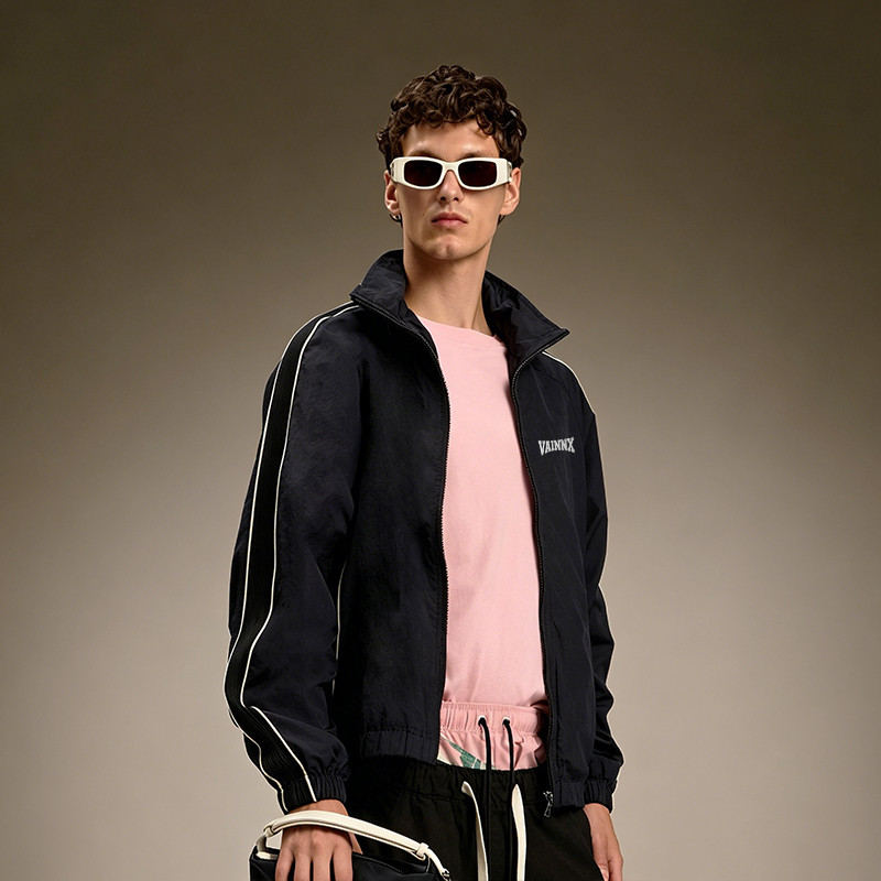 Contrast piping jacket men