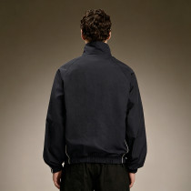 Custom Stripe Windbreaker Jacket | Men's Lightweight Jacket | Retro Funnel Neck Zip Up Athletic Jacket