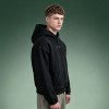 Custom Letter Logo Print Hoodie | Oversized Heavyweight Pullover sweatshirt | Men's Boxy Fit Black Fleece Hoodie