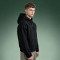 Custom Letter Logo Print Hoodie | Oversized Heavyweight Pullover sweatshirt | Men's Boxy Fit Black Fleece Hoodie