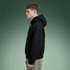 Custom Letter Logo Print Hoodie | Oversized Heavyweight Pullover sweatshirt | Men's Boxy Fit Black Fleece Hoodie