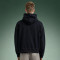 Custom Letter Logo Print Hoodie | Oversized Heavyweight Pullover sweatshirt | Men's Boxy Fit Black Fleece Hoodie