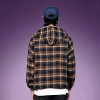 Custom Screen Print Oversized Hoodie | 100% Cotton Streetwear Sweatshirt | Men's Plaid Full Zip-Up Hooded Jacket