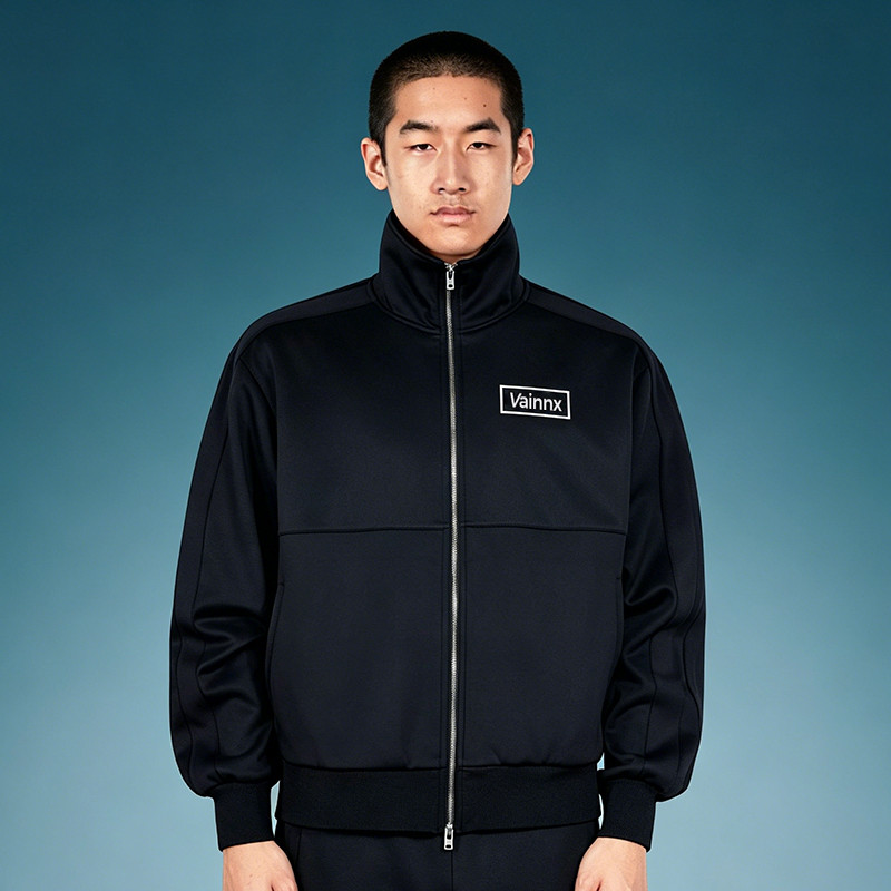 Boxy logo zip hoodie jacket