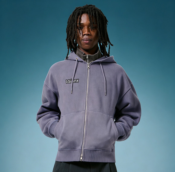 Custom Zipper Heavyweight Fleece Hoodie | Oversized Sun Faded Hoodie | 100% Cotton Vintage Hoodie