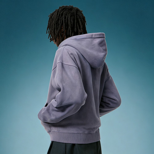 Custom Zipper Heavyweight Fleece Hoodie | Oversized Sun Faded Hoodie | 100% Cotton Vintage Hoodie
