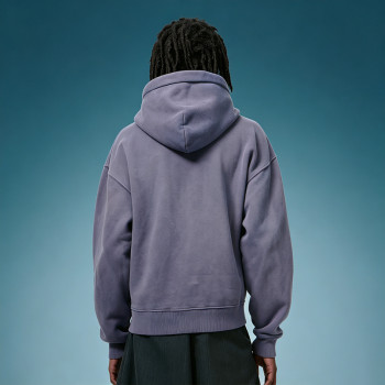 Custom Zipper Heavyweight Fleece Hoodie | Oversized Sun Faded Hoodie | 100% Cotton Vintage Hoodie