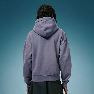 Custom Zipper Heavyweight Fleece Hoodie | Oversized Sun Faded Hoodie | 100% Cotton Vintage Hoodie